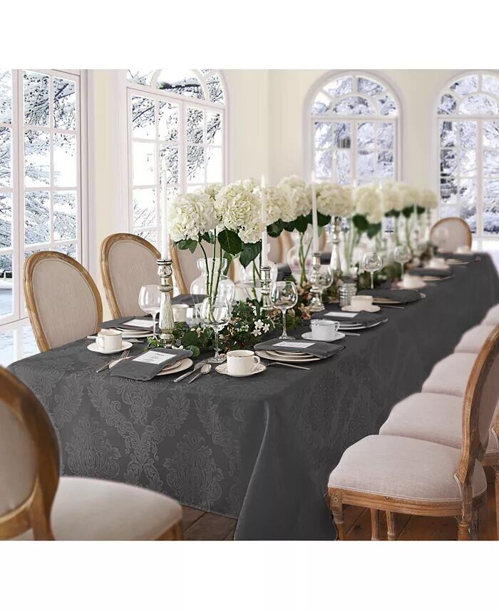

Продолговатая скатерть Barcelona Damask, 60 x 144 дюйма Elrene, серый