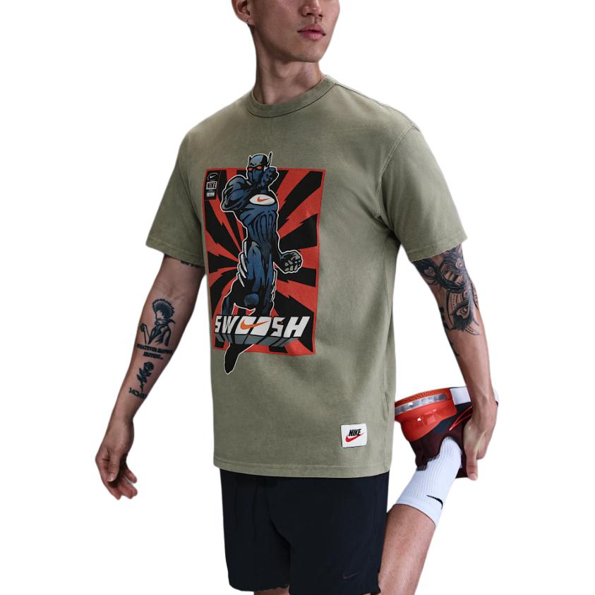 

Nike Футболка SwooshMax90 мужская light army green, Зеленый, Nike Футболка SwooshMax90 мужская light army green