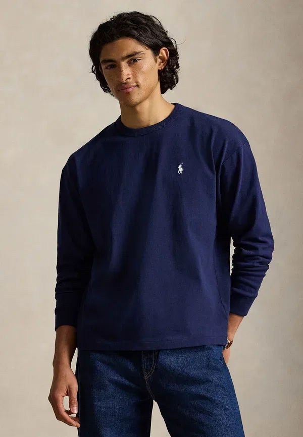 Футболка с длинным рукавом свободного кроя Polo Ralph Lauren, цвет ньюпорт-нави