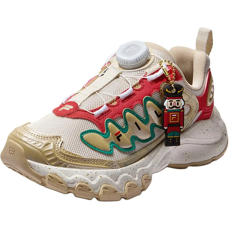 Heritage FHT низкие повседневные кроссовки для детей FILA KIDS, бежевый — фото 4