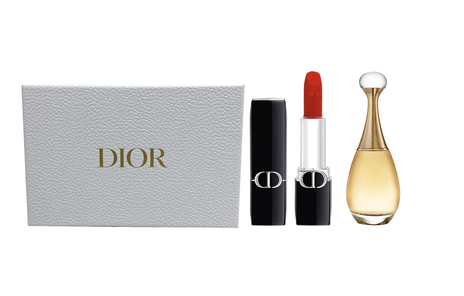 DIOR Пробник помады и парфюма Velvet Satin 1.5г+5мл подарочный набор, Velvet 777# Flamed Blue Gold 1.5g+Realme Women's Perfume 5ML+Box