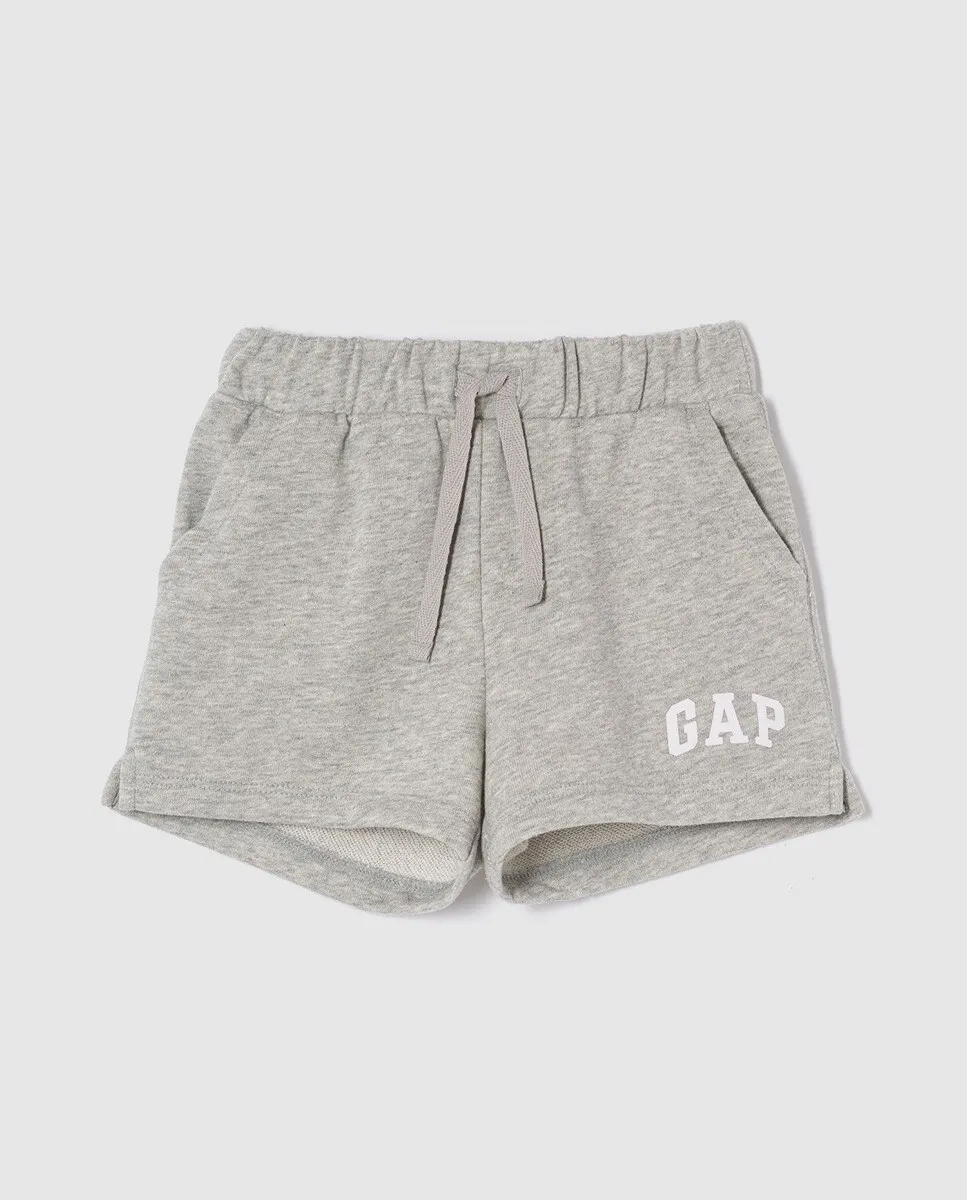 

Брюки на эластичной талии, шнурки и логотип Gap, серый