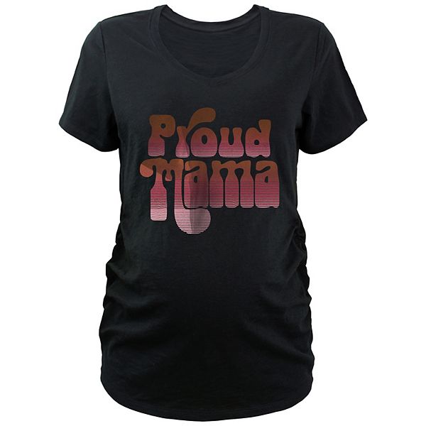 

Футболка с V-образным вырезом и принтом Maternity Proud Mama Unbranded