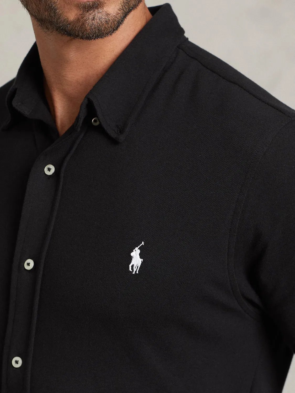 Рубашка на пуговицах стандартного кроя Polo Ralph Lauren Big & Tall, Black — фото 2