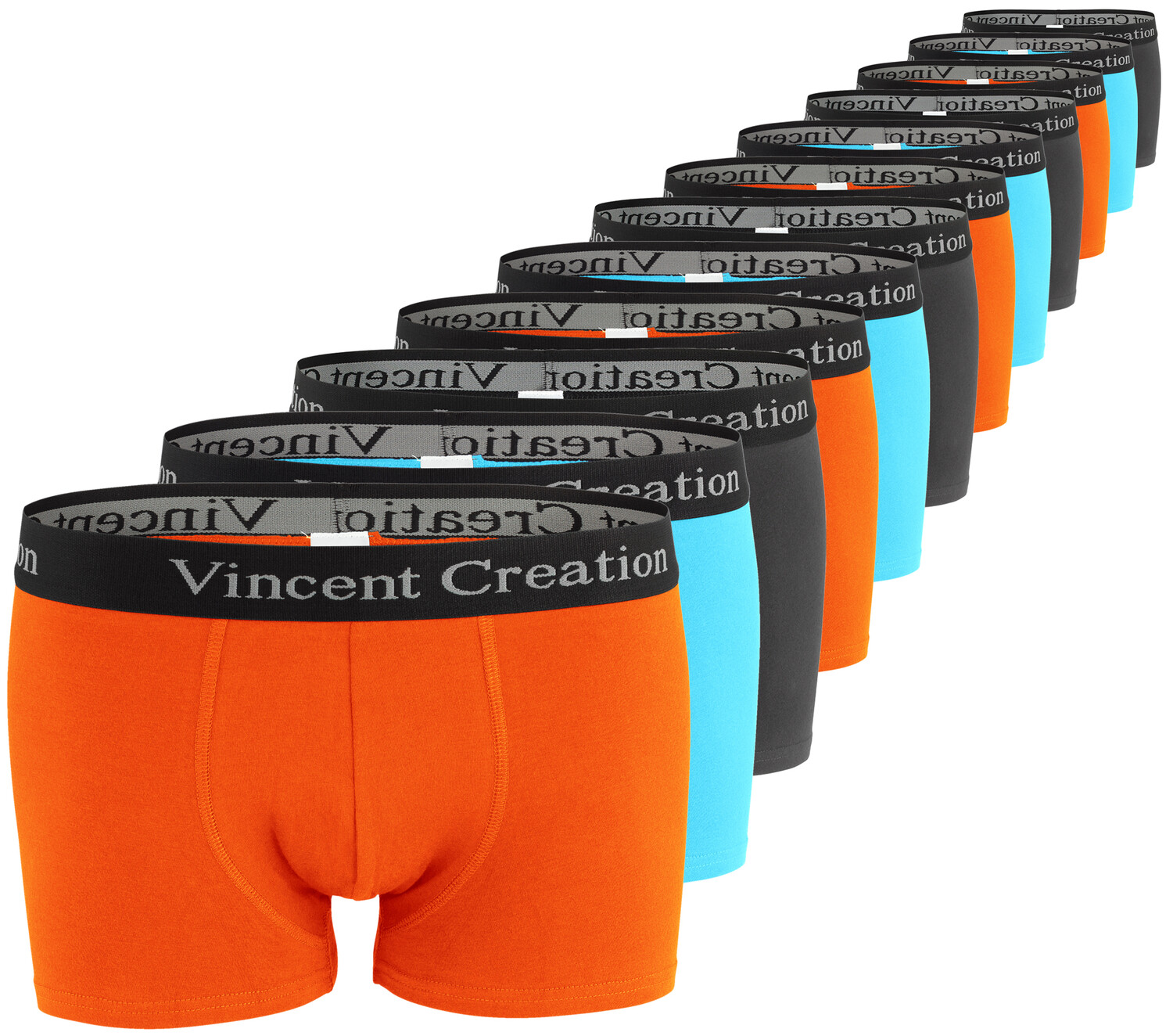 

Боксеры Vincent Creation Boxershorts-Hipster 12 Stück, цвет orange/türkis/anthrazit