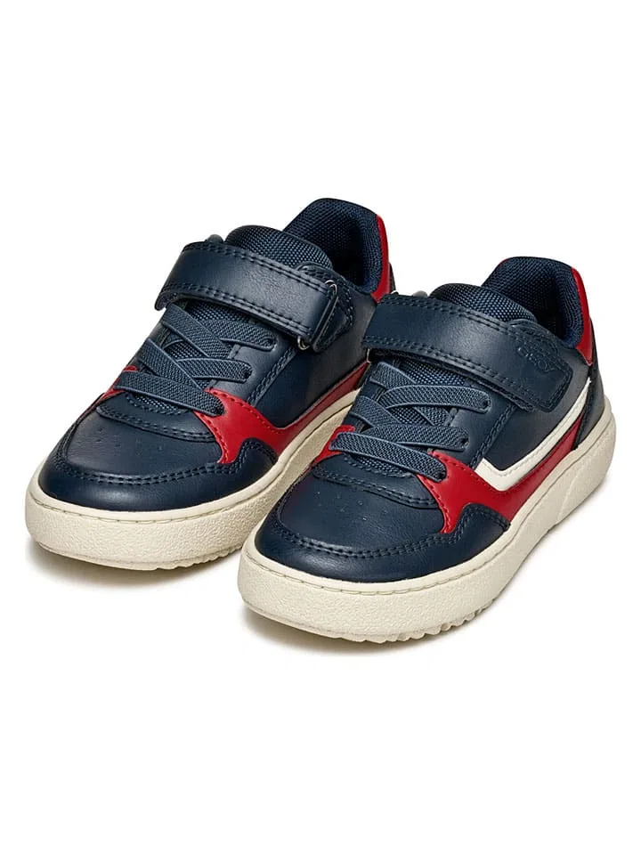 Sneakers кожаные, текстильные, geox, темно-синий — фото 3