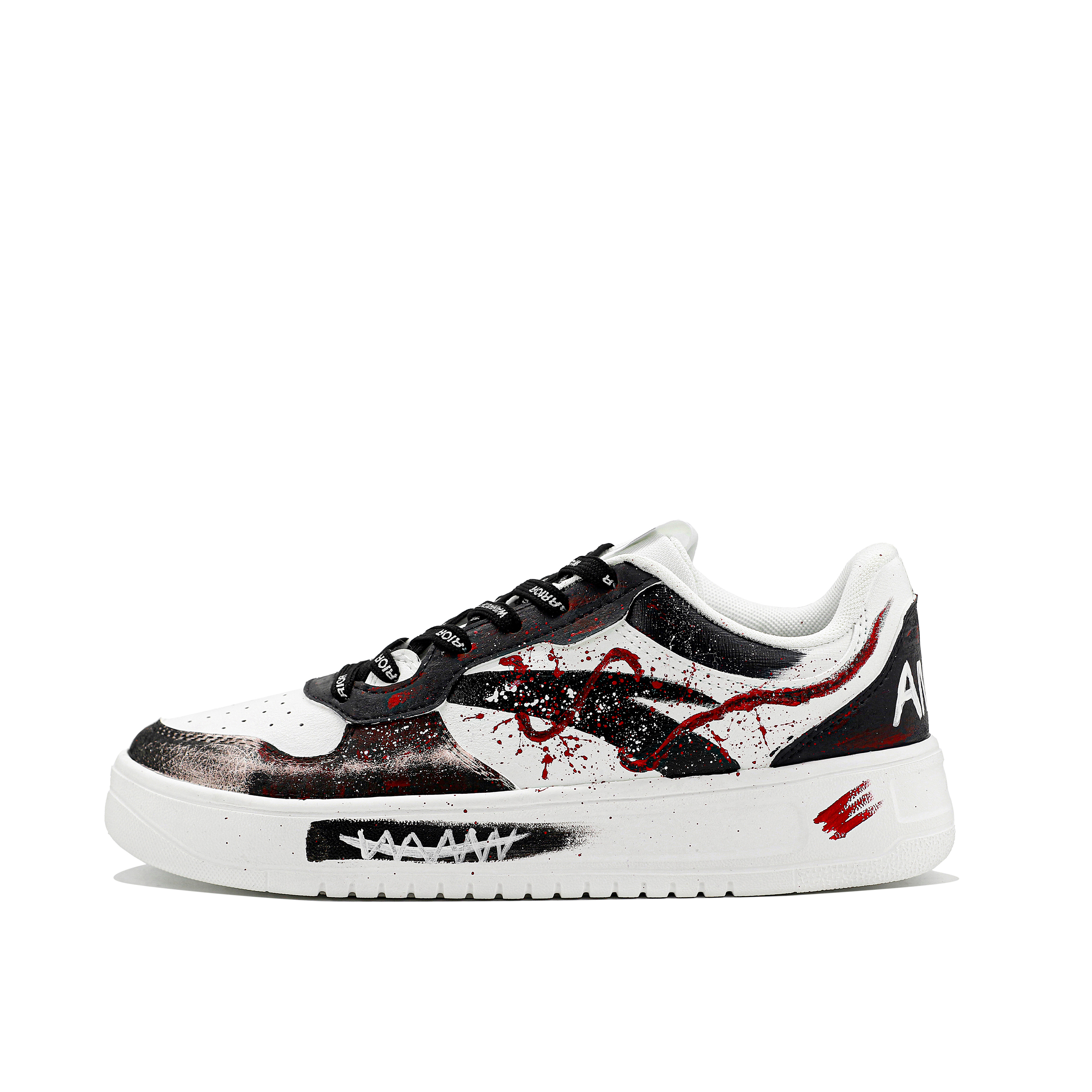 

ANTA Низкие противоскользящие амортизирующие кроссовки для скейтбординга, мужские, черно-белые