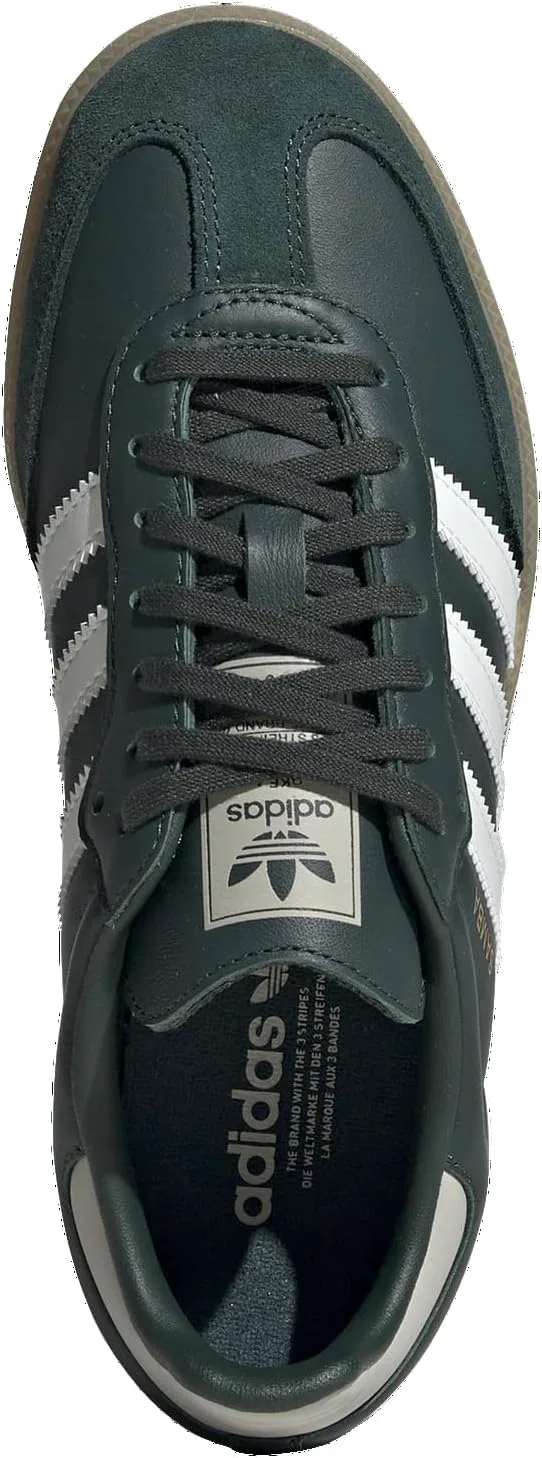 Кроссовки Adidas Samba OG для старших детей, белый/зеленый/серый — фото 4
