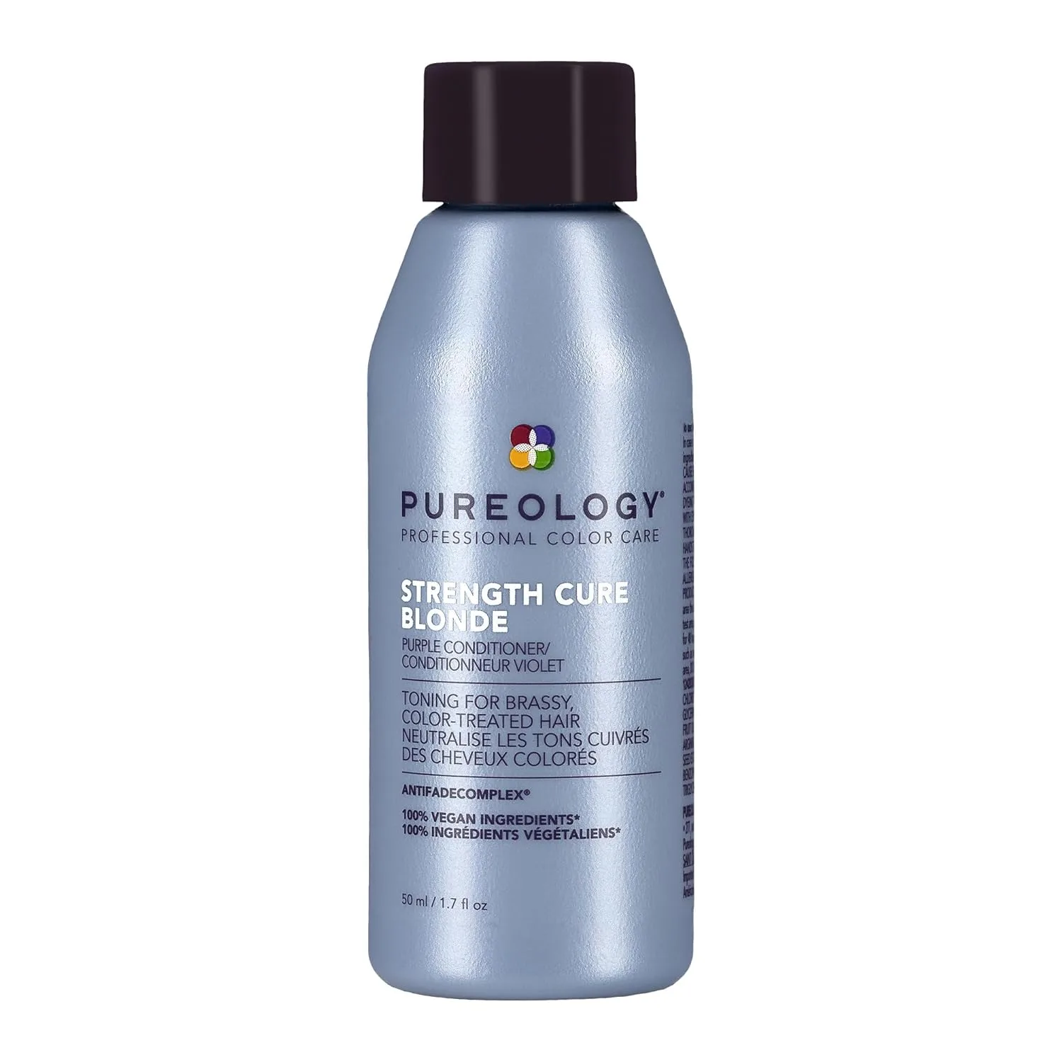 Кондиционер Pureology Strength Cure Blonde Purple - для светлых и осветленных окрашенных волос, укрепляет волосы и борется с нежелательной желтизной, не содержит сульфатов и подходит для веганов. 50 мл (.), Purple