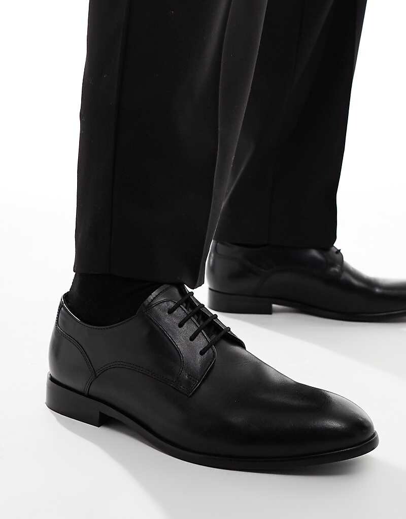 

ASOS DESIGN – черное кожаное дерби на шнуровке