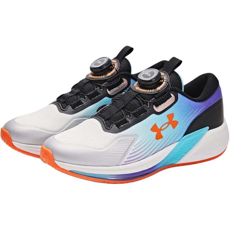 

Низкие детские беговые кроссовки Under Armour серебристо-черные