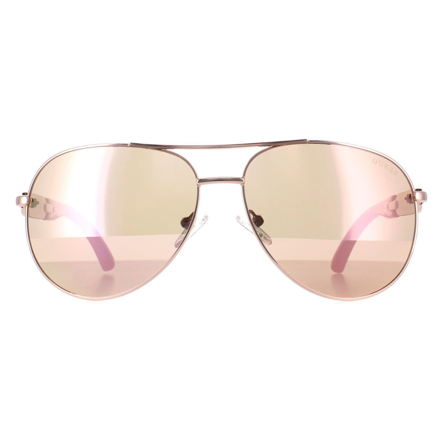 

Зеркало Aviator блестящее розовое золото коричневое GU7295 Guess, золото