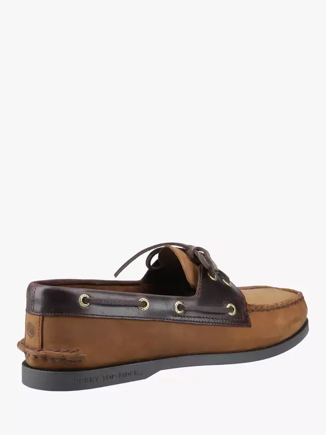 Оригинальные лодочные туфли Gold Cup с двумя люверсами и широкой посадкой Sperry, Brown Dark Chocolate — фото 3