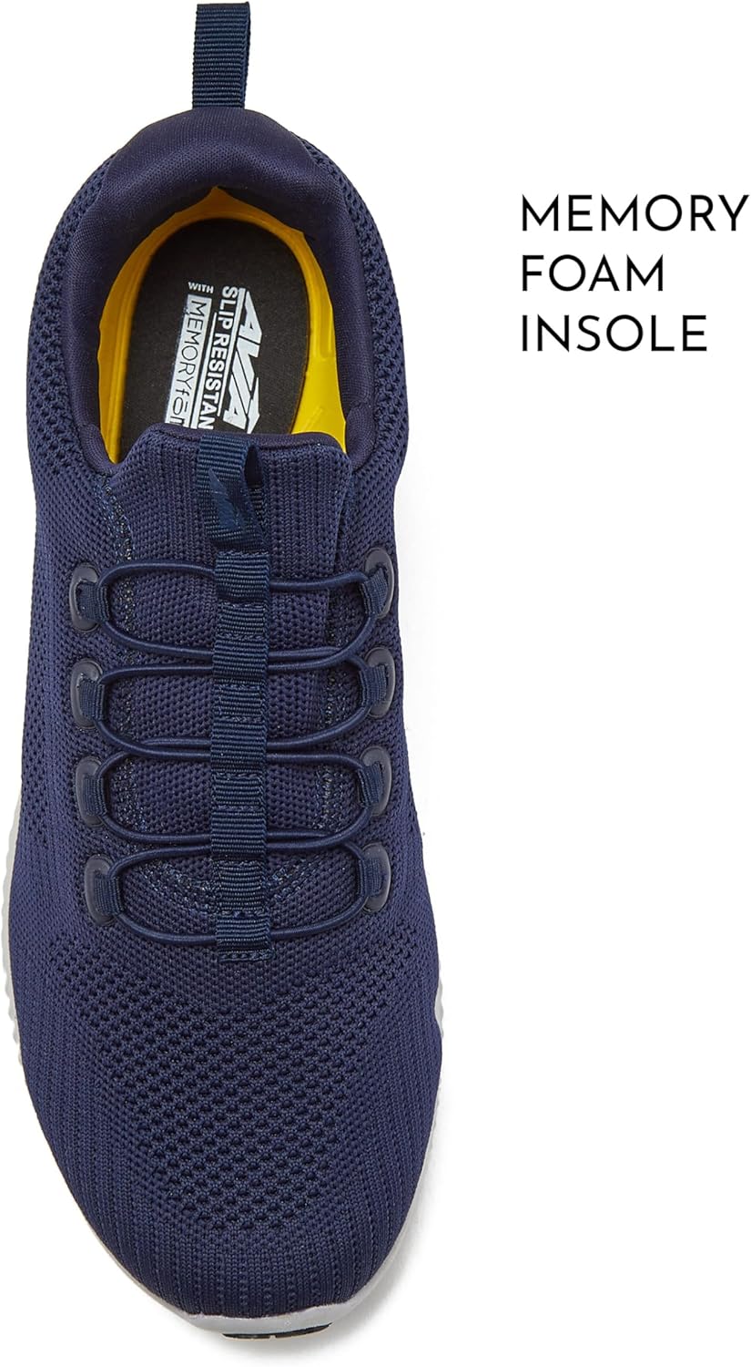 Мужские кроссовки Avia Anchor SR Mesh Slip On черного цвета, противоскользящие, водостойкие, для работы и ресторанного или пищевого сервиса - удобные слипы с защитой от скольжения, стандартной или широкой посадки, защитная обувь — фото 4