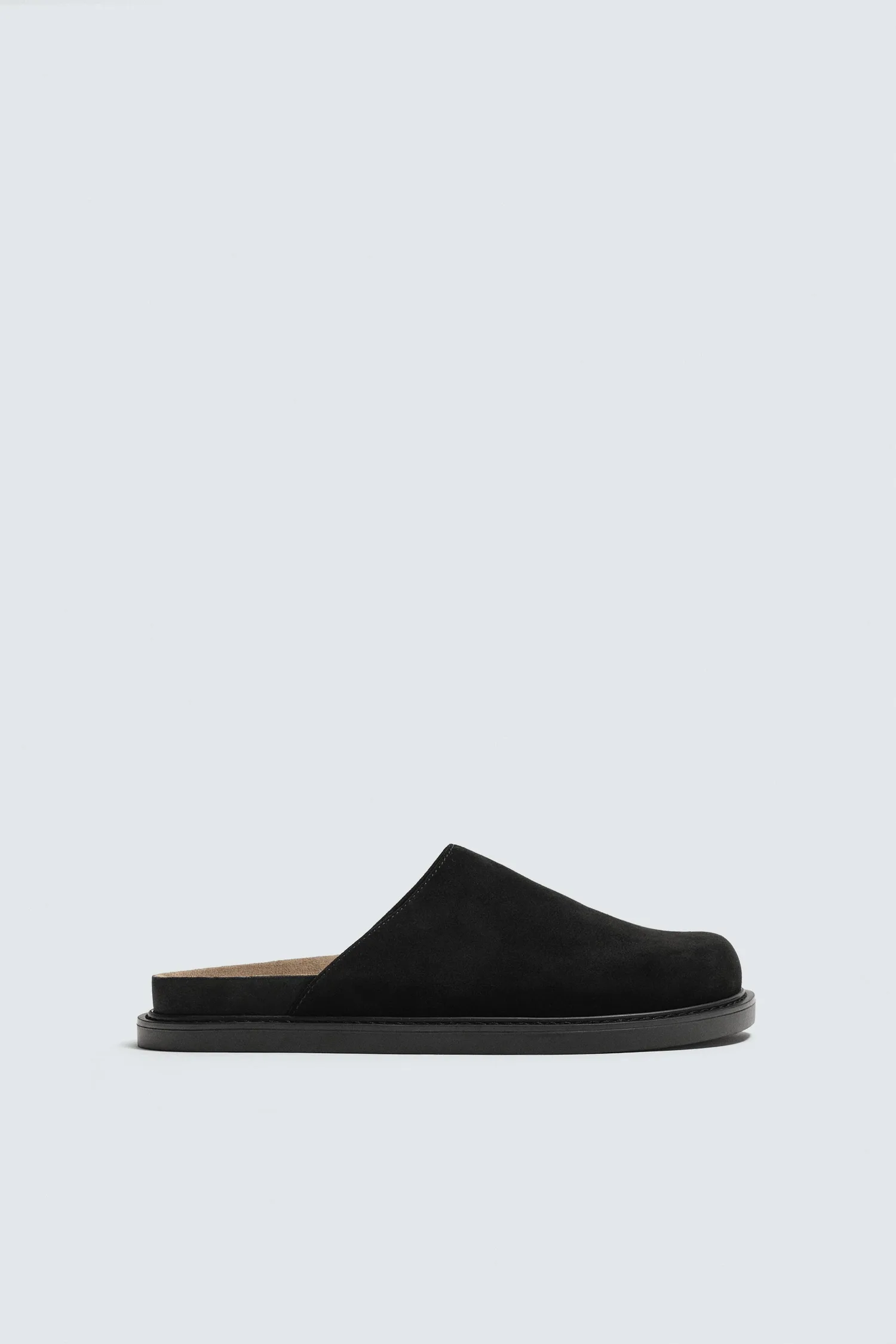 Кожаные сабо Zara, черный — фото 4