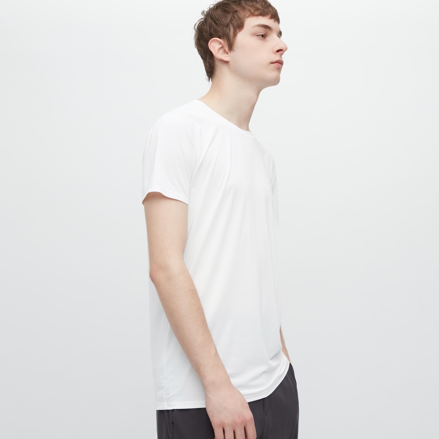 

Футболка Uniqlo Airism с круглым вырезом с короткими рукавами, белый