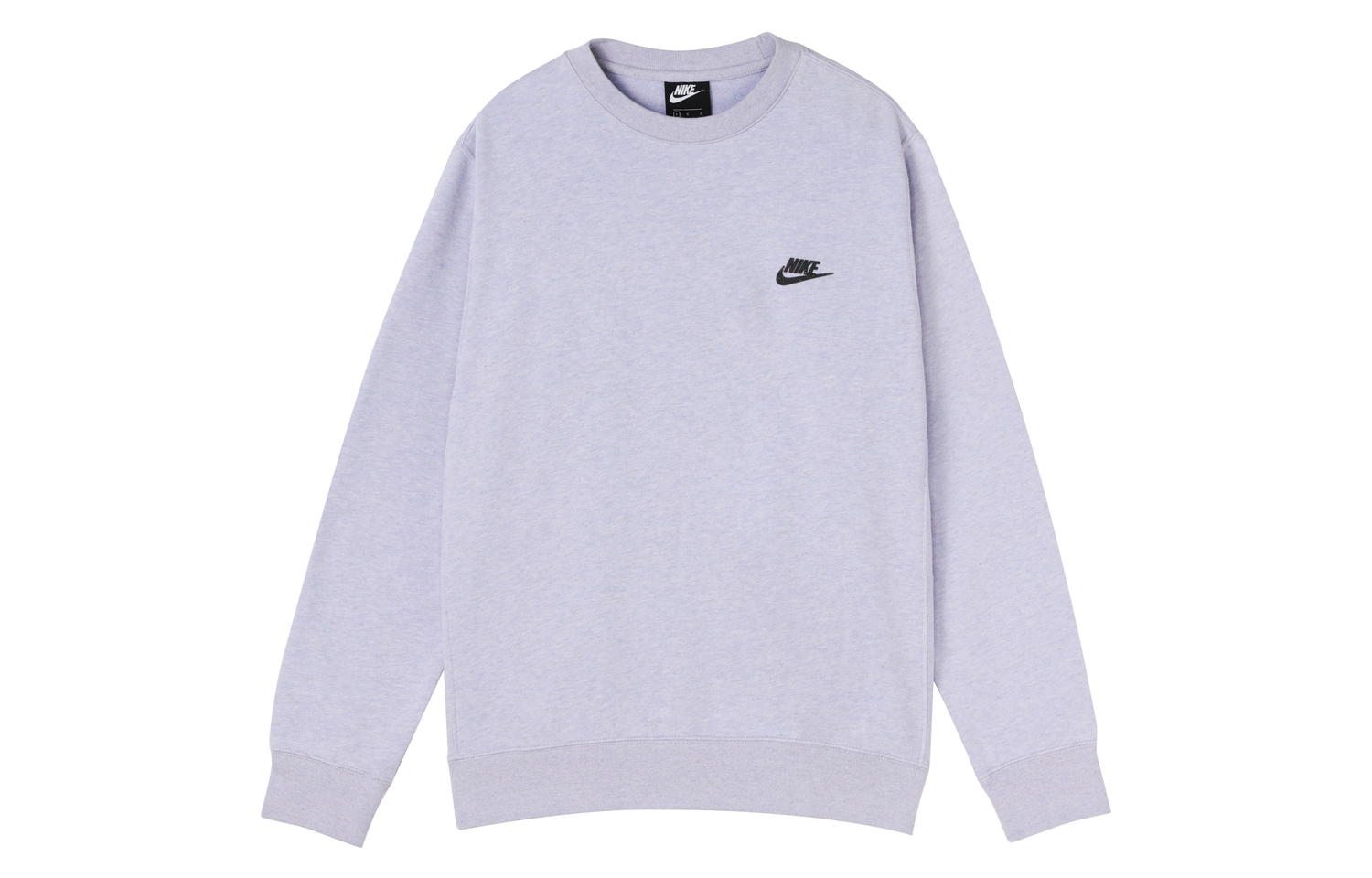 Nike Мужская толстовка, розовая с фиолетовым круглым вырезом, средней толщины, стандартного размера — фото 2