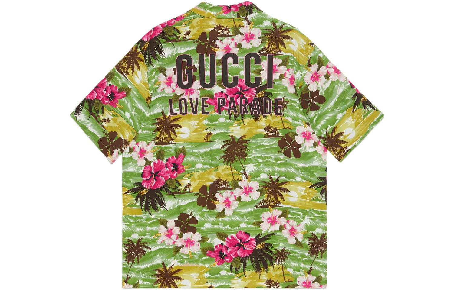 Рубашка мужская Gucci, классическая, зеленая — фото 2