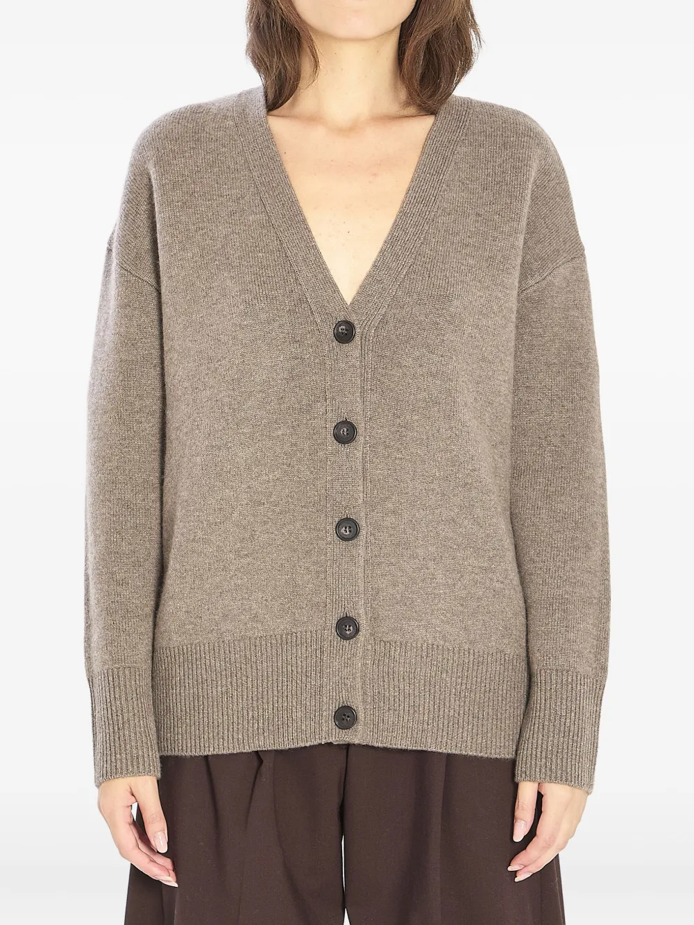 

Кардиган Amery в рубчик с пуговицами Lisa Yang, коричневый