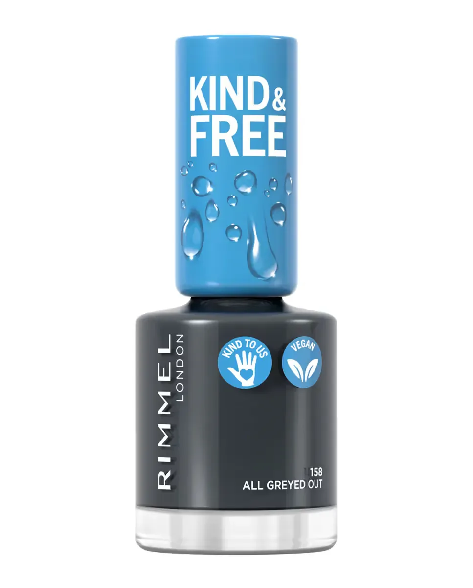 Лак для ногтей Kind & Free Rimmel, 158 All Greyed Out