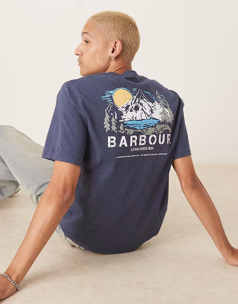 

Футболка свободного кроя Barbour Perham цвета индиго