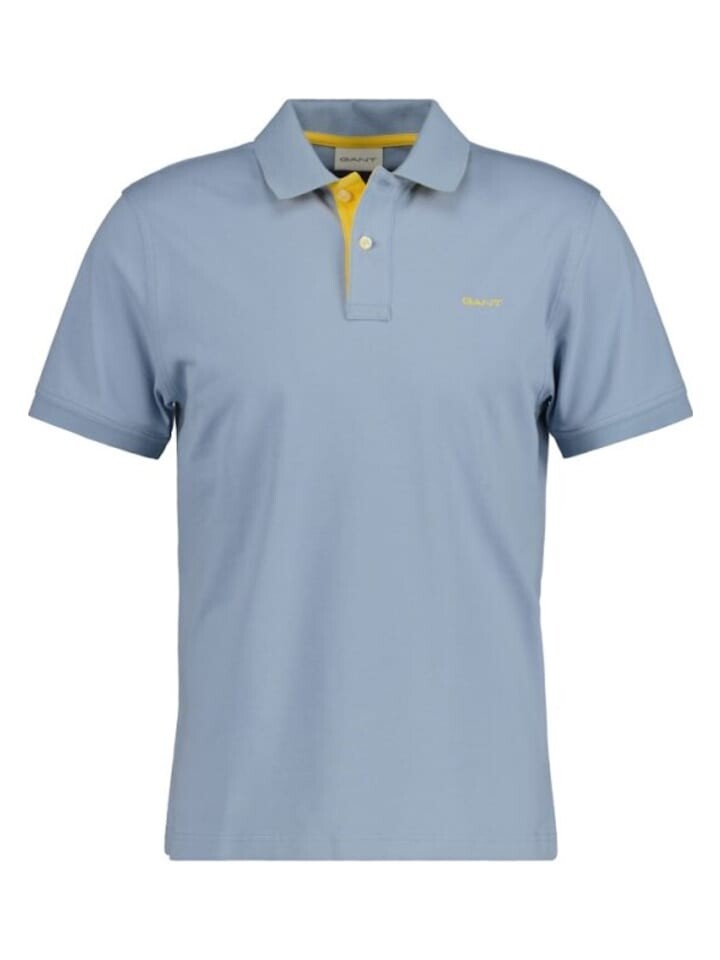 

Поло Gant Poloshirt 'Reg Contrast Pique', светло-синий