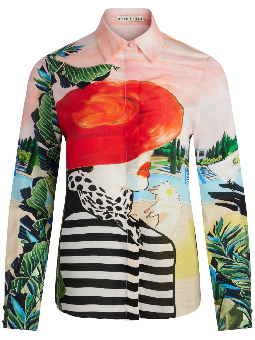

Женский топ Alice + Olivia, мультиколор