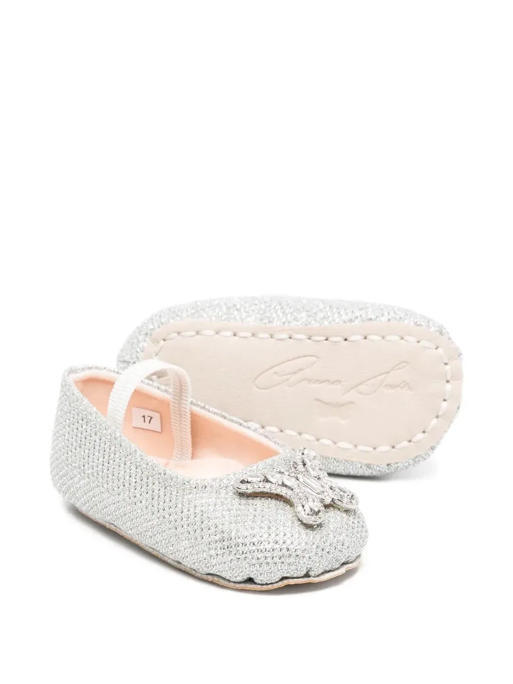 Балетки с аппликацией Aruna Seth, серебряный — фото 2