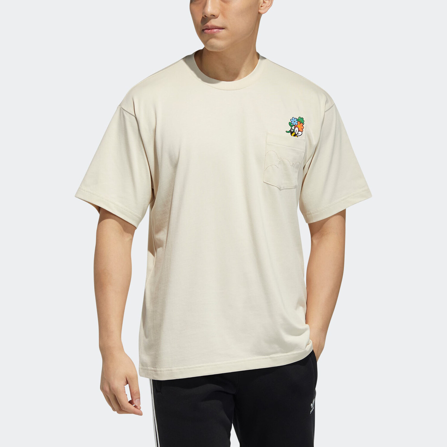 Футболка Adidas Always Originals для мужчин, цвет: белый Adidas Originals, кремовый — фото 2