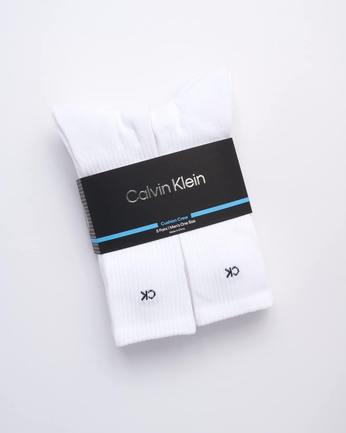 Мужские носки Calvin Klein Crew Socks - 5 пар спортивных носков до середины голени для мужчин (7-12), White — фото 2
