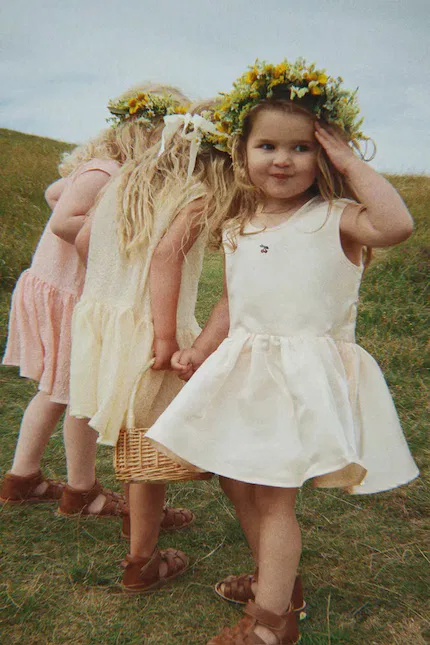 Платье клеш BELLIS DRESS Konges Sløjd, бежевый