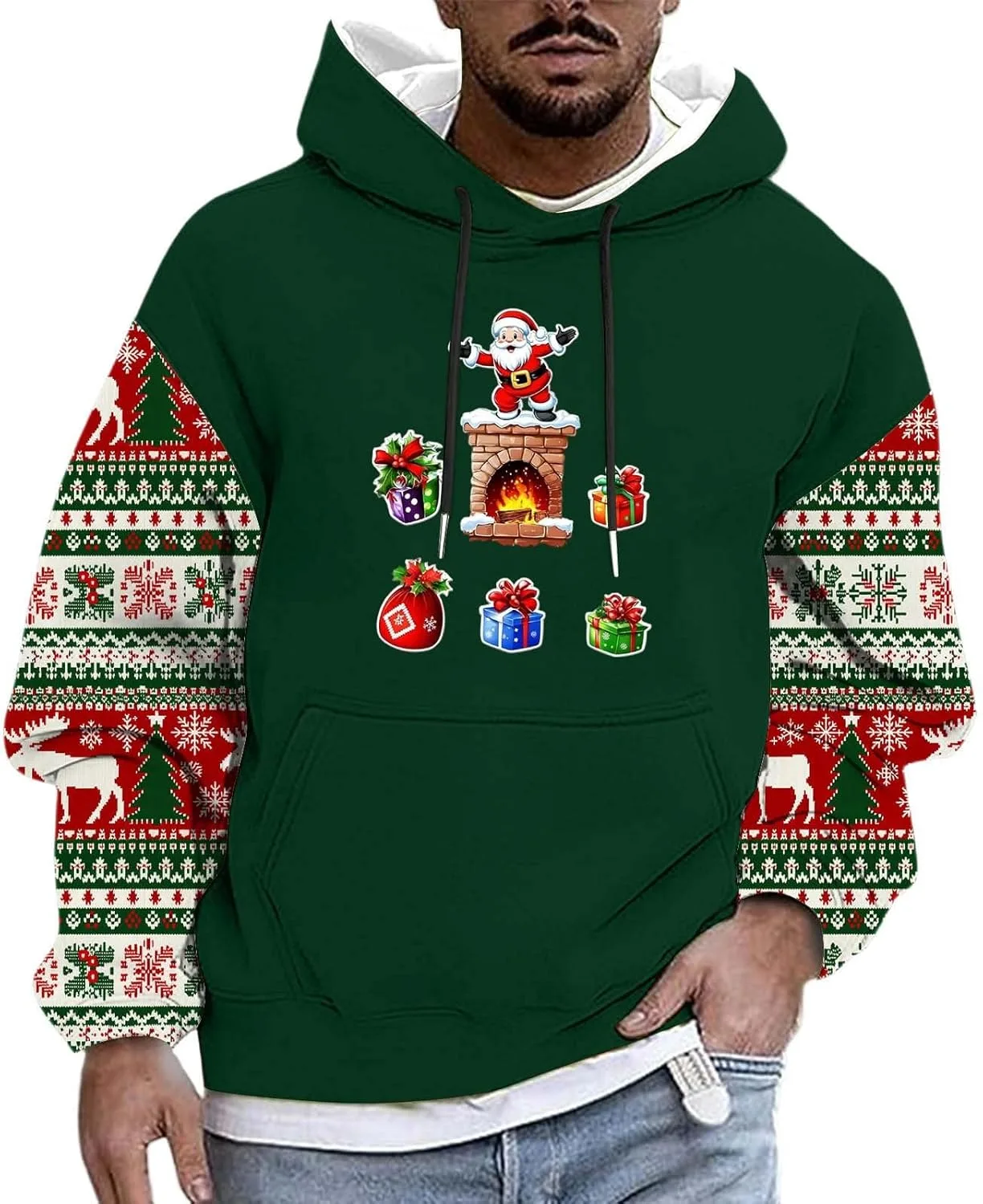 Толстовка с капюшоном для мужчин Funny Printed Oversize