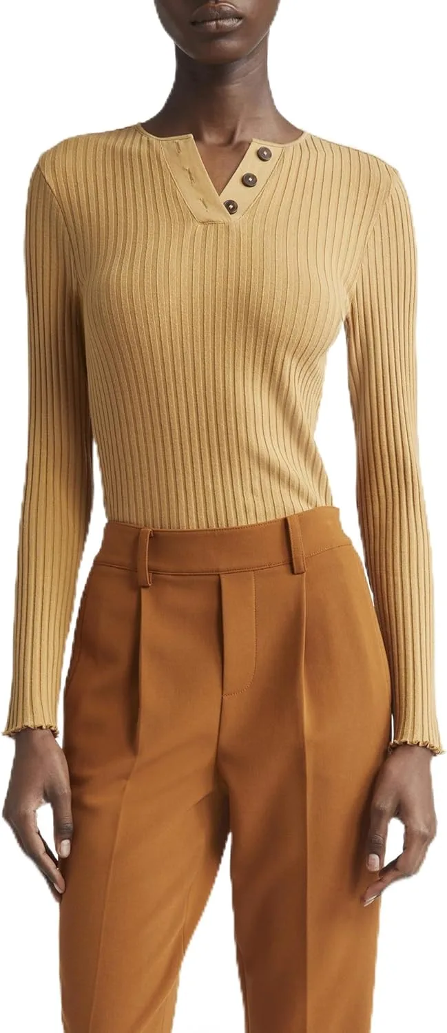 

Vince Женская длинная футболка с планкой