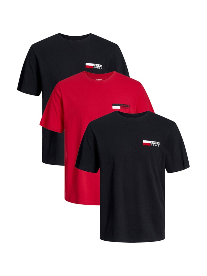 

Футболка Jack & Jones, цвет schwarz/rot