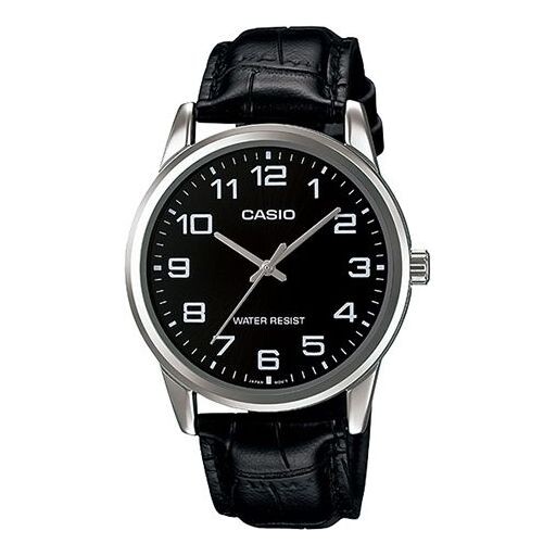 

Часы CASIO Quartz Waterproof Mens SilverBlack Analog, черный