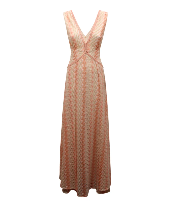 

Длинное платье с люрексом и складками 4321064 Pho Firenze, мультиколор