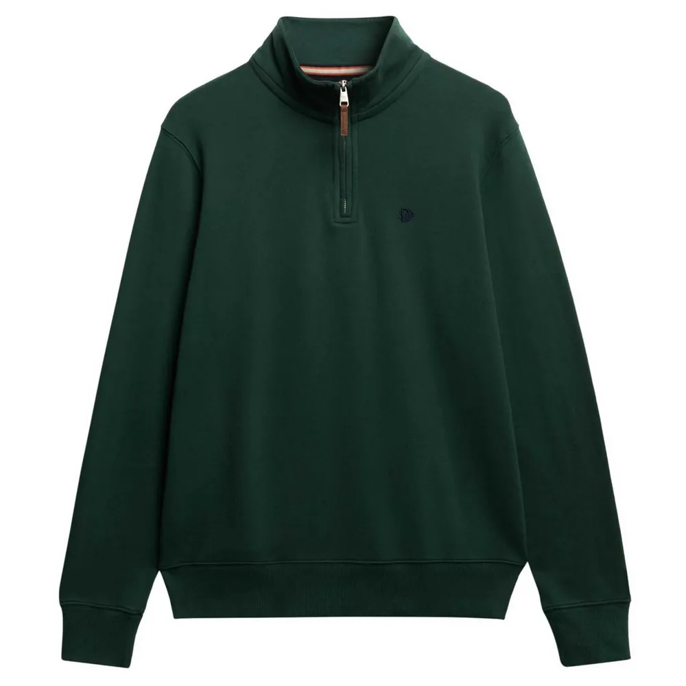Свитер Superdry Preppy с половинной молнией, зеленый — фото 3