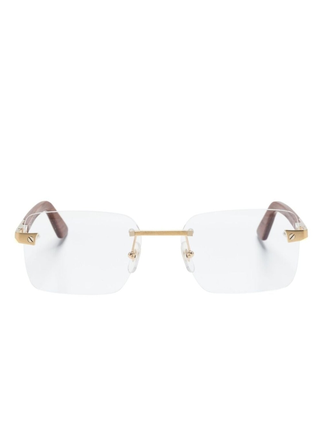 

Cartier Eyewear очки в безободковой оправе, белый