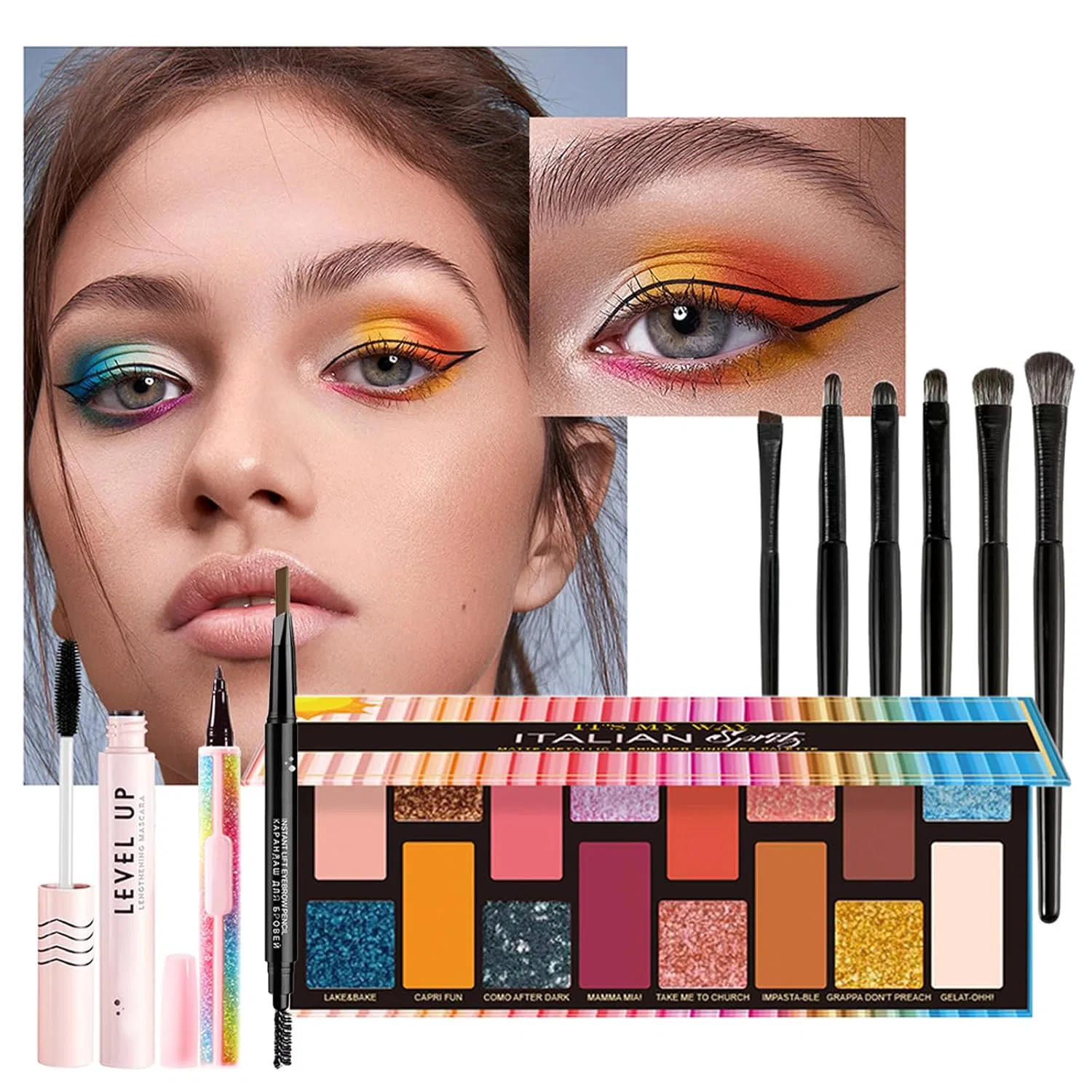 Набор косметики для глаз с 16 цветами теней Wishesmar, Eye Makeup Sets D — фото 2