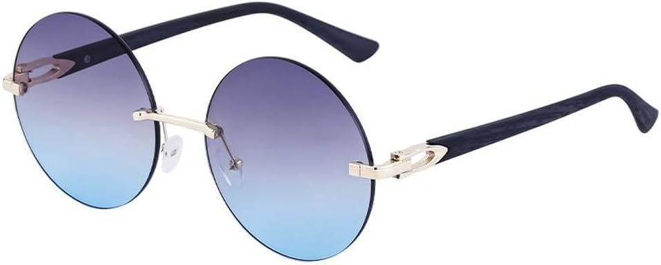 

Женские солнцезащитные очки без оправы круглой формы, роскошные модные очки большого размера без оправы для мужчин, модные очки с градиентными линзами HVTVTLA, C4 Gray Blue