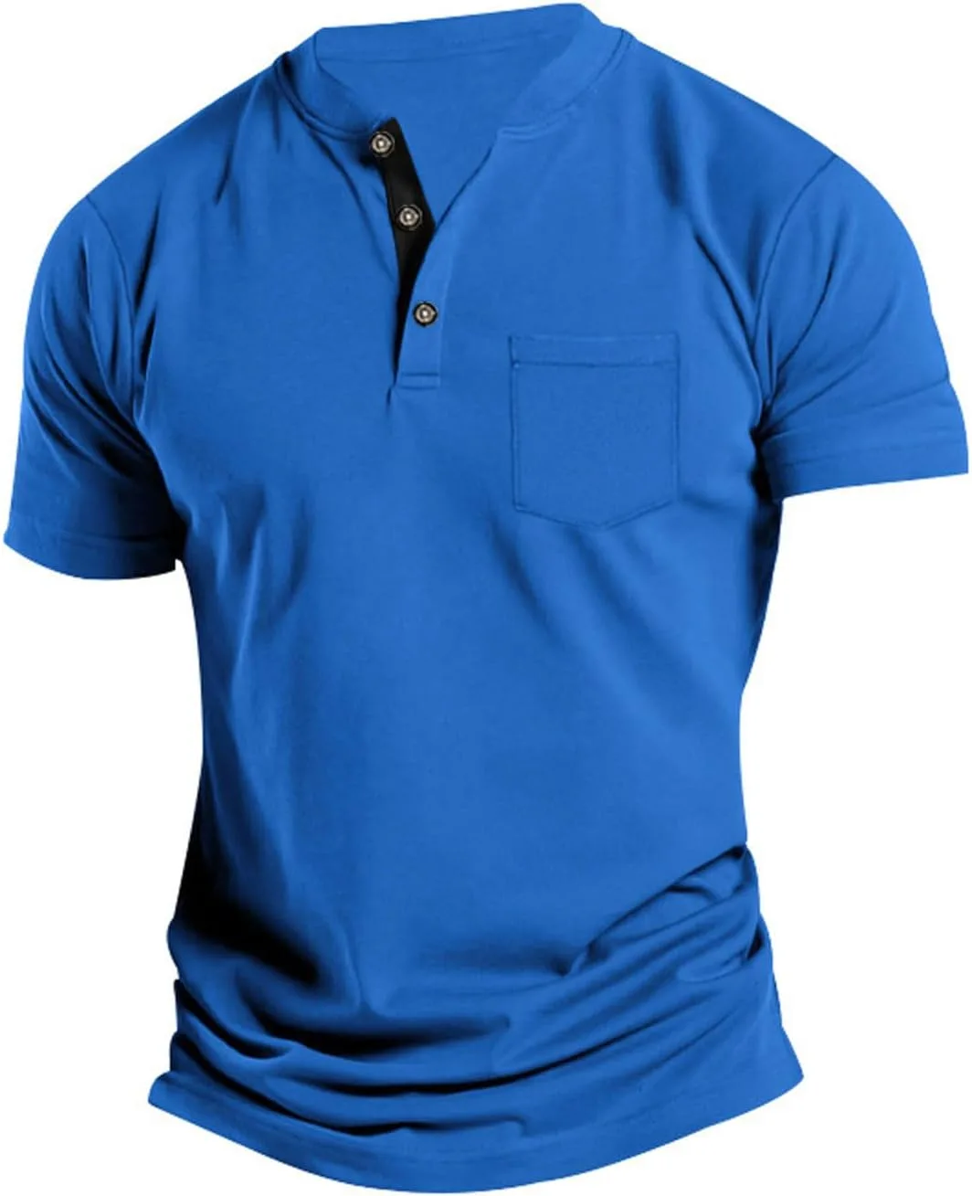 

Ymosrh Мужская летняя рубашка-поло Casual с коротким рукавом и карманом, S-3XL
