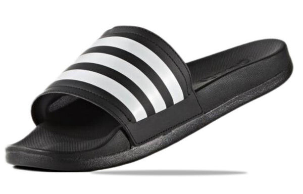 Тапочки adilette 'black white' Adidas, черный — фото 4
