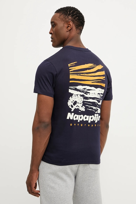 

Хлопковая футболка S-Vignoni Napapijri, темно-синий