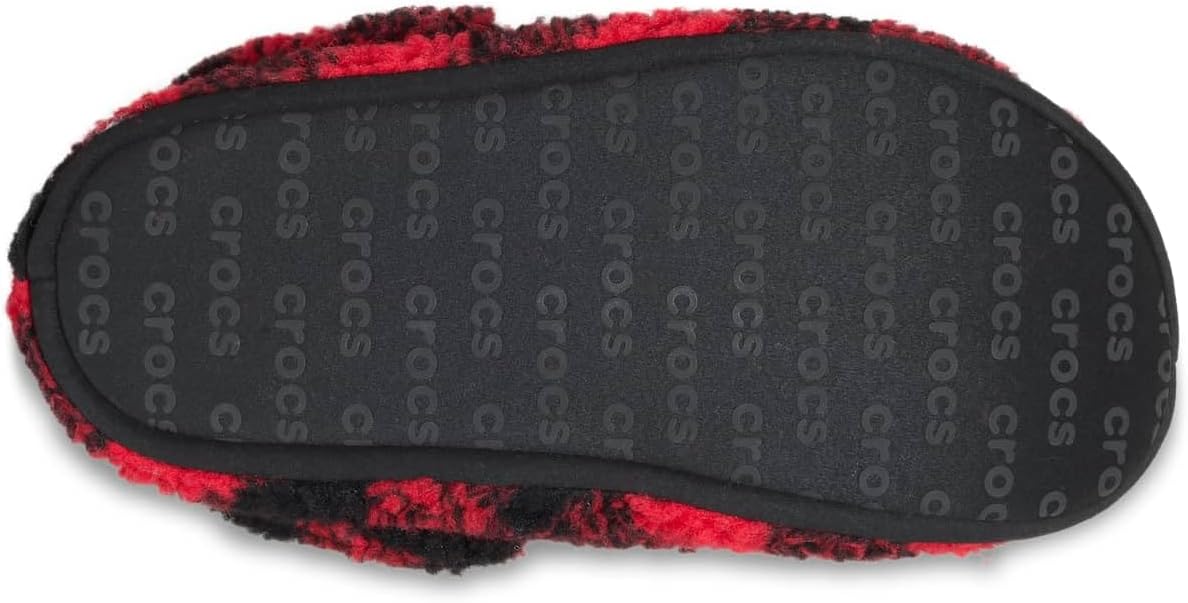 Мужские классические мягкие тапочки Crocs, черный/красный — фото 4