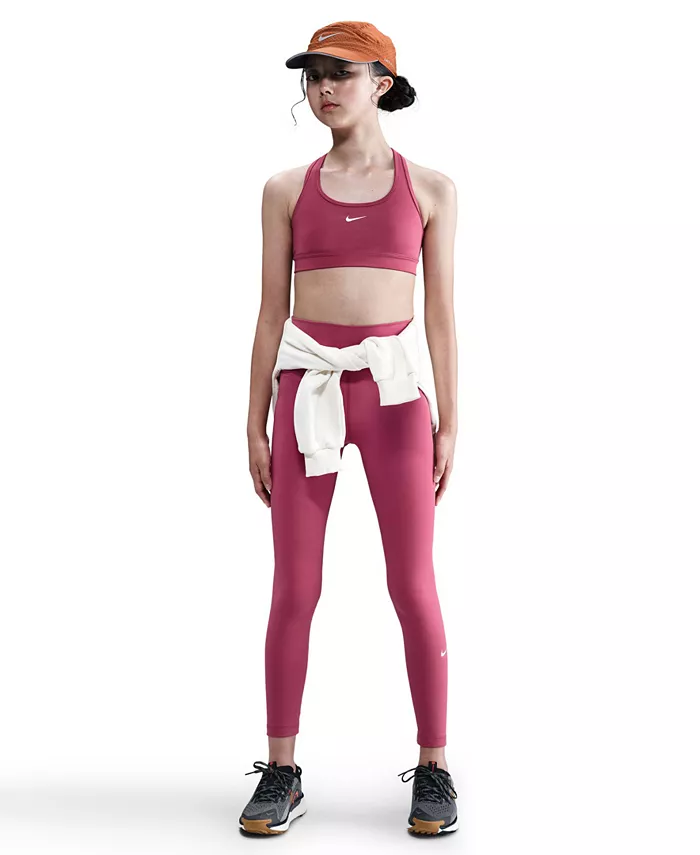 

Девушки 7-20 One Dri-FIT Высокие Леггинсы Nike, розовый