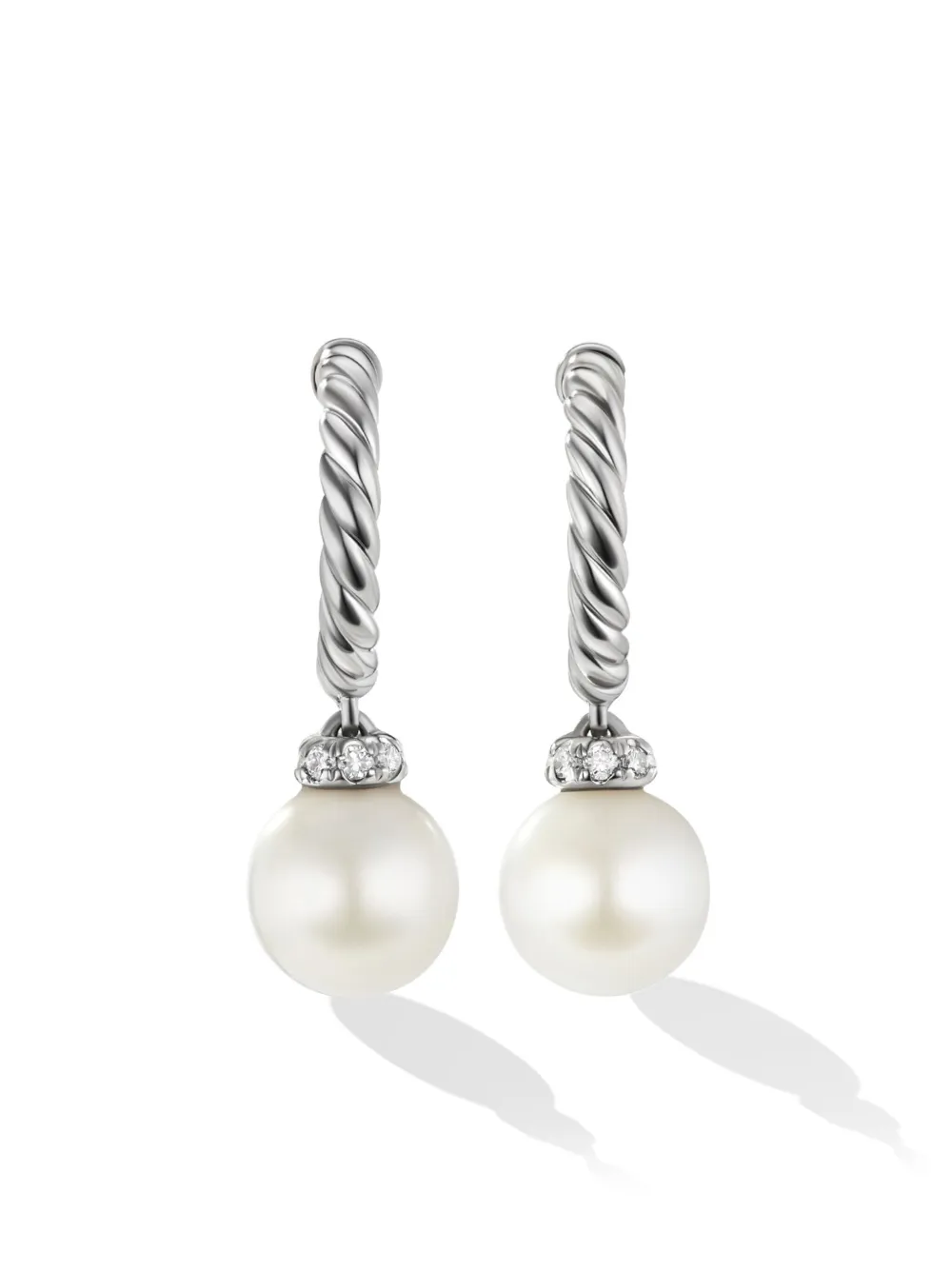

Серебряные серьги-кольца с жемчугом (18.4 мм) David Yurman, серебяный