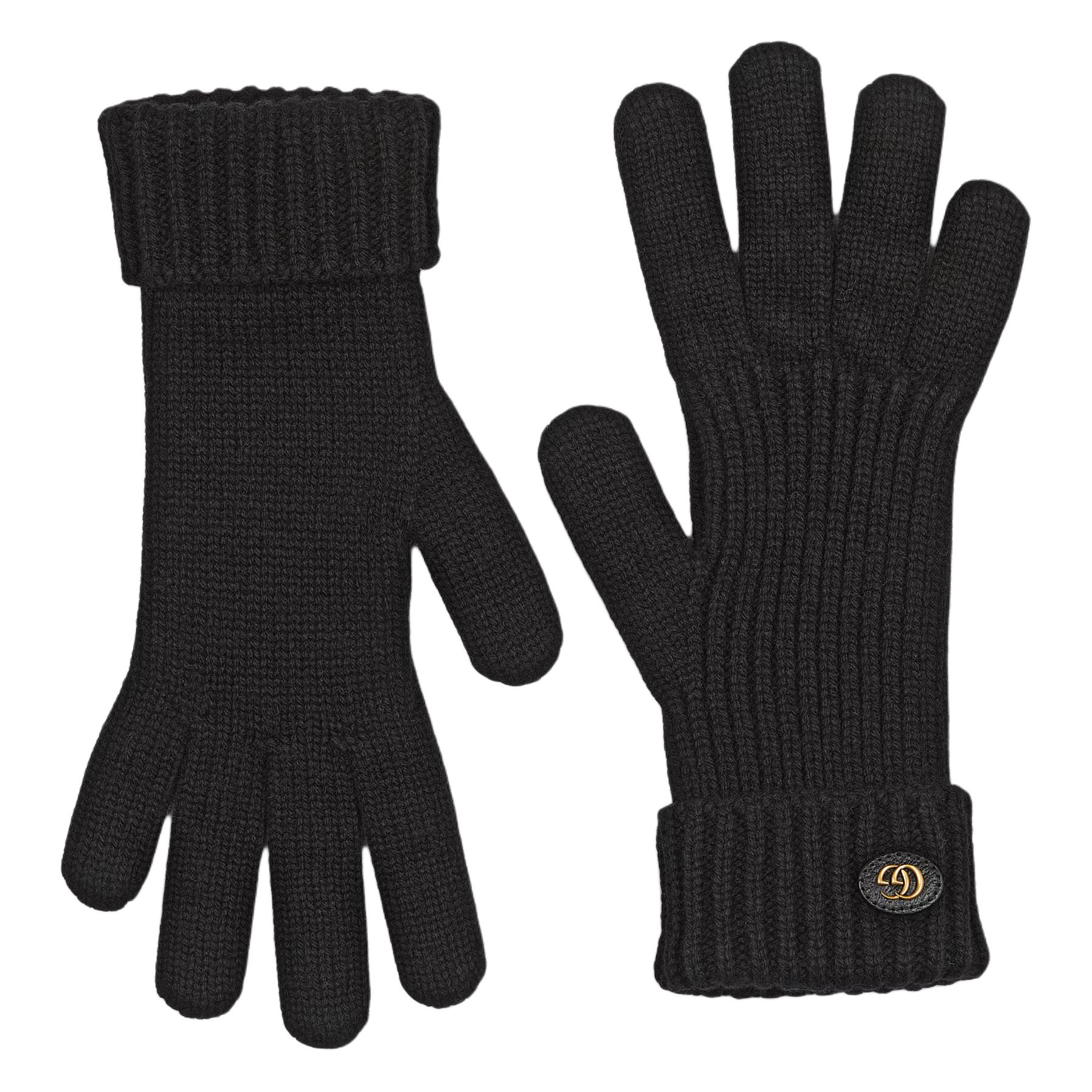 

Двойные перчатки из шерсти и кашемира с Double G GUCCI