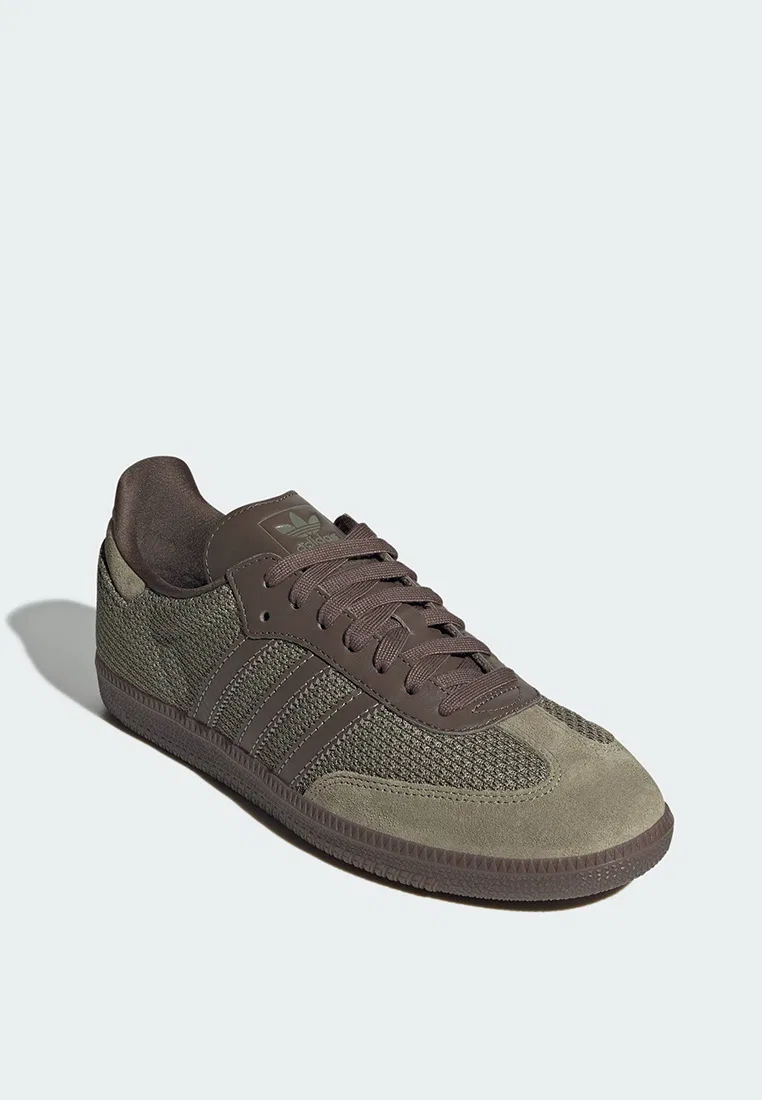 Кроссовки, повседневные, Samba OG, Adidas, зеленый/коричневый — фото 2