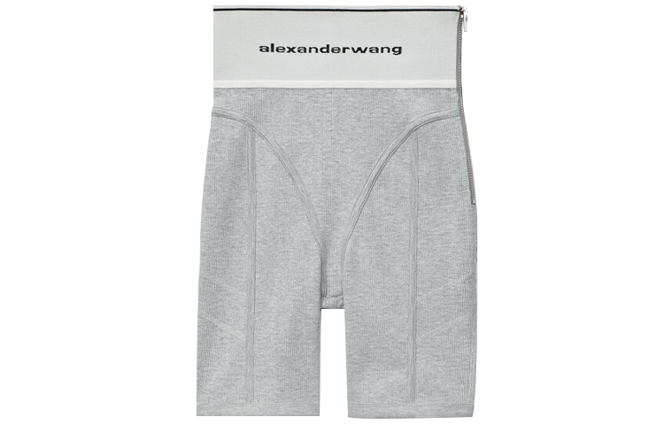Женские серые повседневные шорты Alexander Wang, серый — фото 3