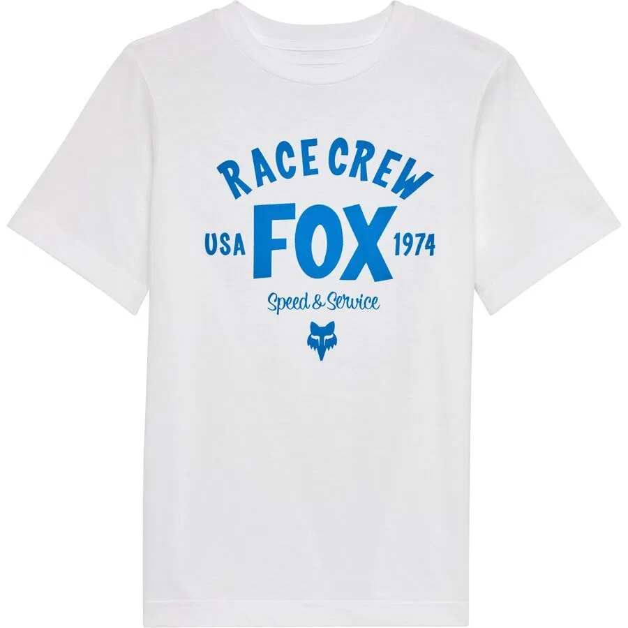 Молодежная футболка с лозунгом Fox Racing, Optic White